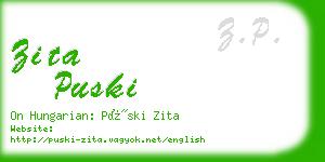 zita puski business card